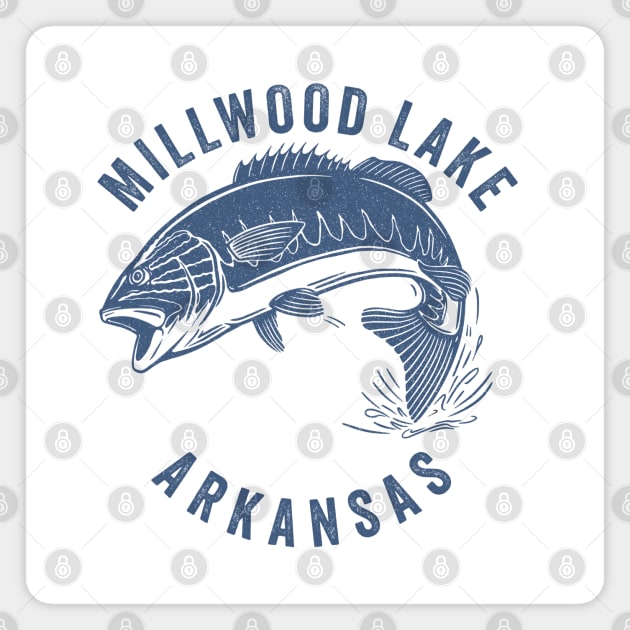 Millwood Lake Arkansas Magnet by Eureka Shirts